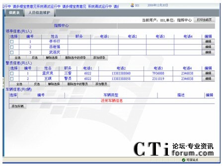 人員及通訊信息的錄入表
